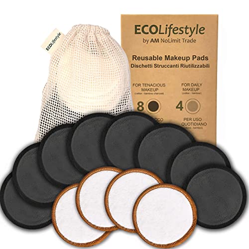 Reusable Makeup Remover Pads Reusable Cotton Rounds Bamboo Cloths Reusable Cotton Pads for Face Eco Friendly Products Zero Waste Sustainable Gifts Organic Eye Cleaner Removal for All Skin Types