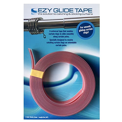 Ezyglide Tape - Stops Curtain Rings catching on Drapery rods 3.0 Meters (10 feet)