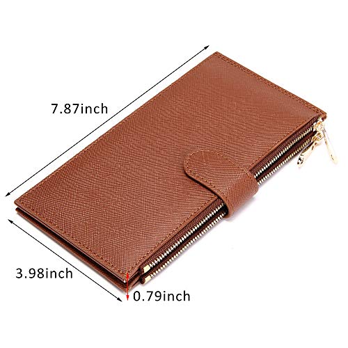 KUKOO Wallets for Women RFID Blocking Large Capacity Slim Bifold Multi Card Organizer Wallet with Zipper Pocket Gift Box3