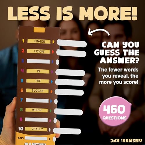 Image of Confident? in A Nutshell: Slide & Reveal Word Guessing Board Game with 450+ Questions - Fun Family Party Game for Kids & Adults, Ages 10+, 2-20 Players, 20 Minute Playtime (Pack of 6)