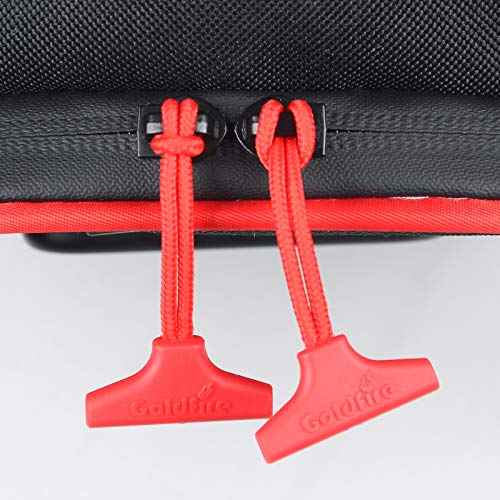 Bolso de almacenamiento Goldfire para UTV RZR PRO XP, bolso central para asiento de cabina, organizador de herramientas y equipo, fabricado en tela resistente al agua 1680D, para Polaris RZR PRO XP / 4 (2020-2025), con ribete rojo miniatura 5
