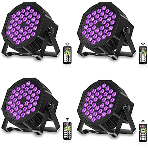 U`King 72W UV LED Blacklight Uplights Par Lights (4 Packs) Cover