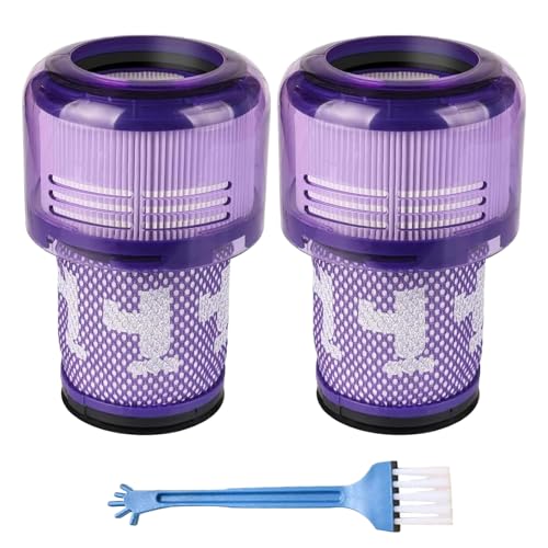 Filtre V12 pour Dyson Detect Slim : lot de 2 filtres lavables de rechange violets