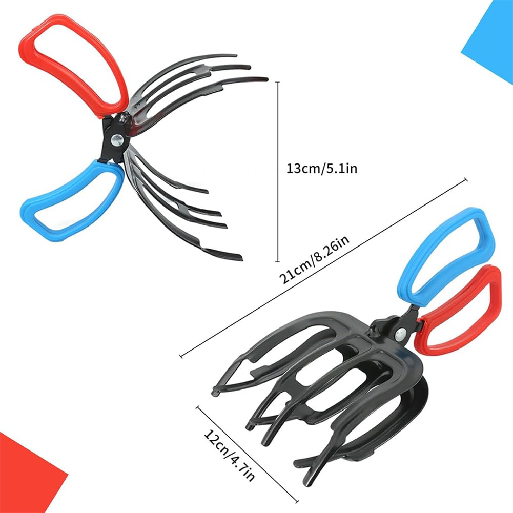 FXOICMI 3 Krallen Fisch Greifer, Metall Angelzange Greifer, Rutschfestes Fischgreifer Werkzeug, Multifunktionale Fischgriffe Klemme zum Fangen und Lösen, leichtes Angelzubehör
