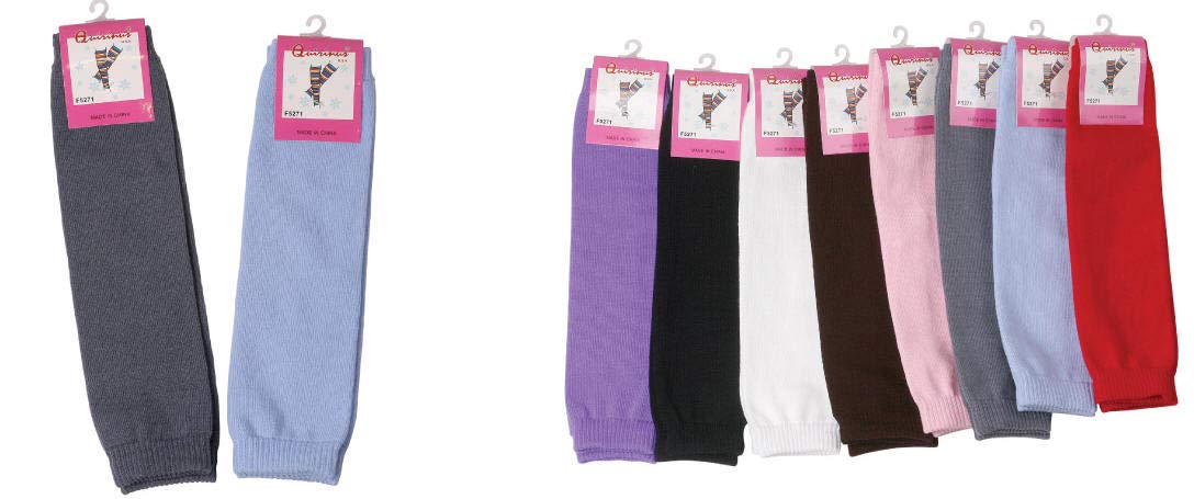 Girls Solid Color Leg Warmers - Girls Leg Warmers - 1 Pair (Pink)