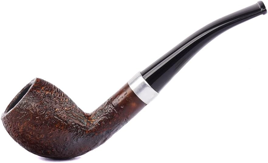 Heysong Handmade Sandblasted Briar Tobacco Pipe with Gift Box (Col.003)
