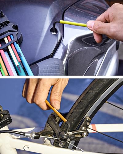 Image of toolant Torx Wrench Set 13pcs(T6-T50),Extra Long Arm Security Metirc Star Wrench Set, Crafted Torx Key Set with Color Coded Sleeves for Furniture Assembly, Bicycle Maintenance, Household DIY