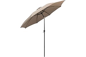 FLAME & SHADE 11 ft Umbrella with Fiberglass and Tilt for Outdoor Patio, Sunbrella