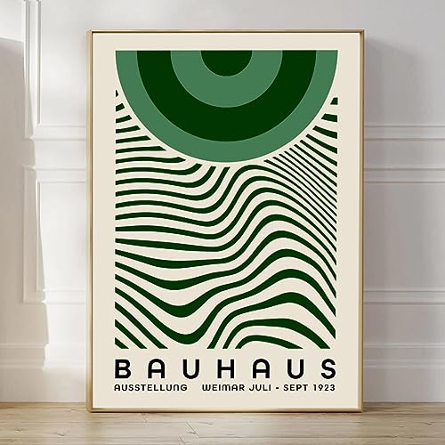 Peinture sur toile art mural géométrique neutre moderne Bauhaus 50x70