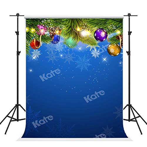 Kate 10×10ft Blue Christmas Backddrop Photography Winter Egg Christmas Tree Studio Props for Photo Video Party