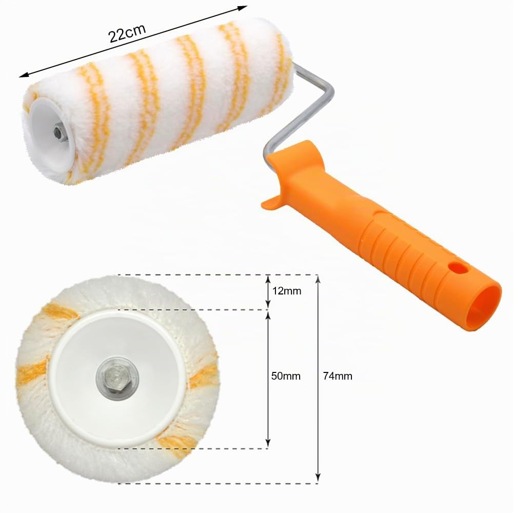 Kit Twin para Pintar Paredes Lisas y Techos | Cubeta 16 Litros con Rejilla, Rodillos Poliamida, Fieltro Protección Suelo, Alargo Aluminio Extensible