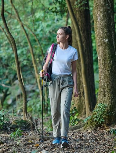 Women's Hiking Pants Quick Dry Lightweight Cargo Pants UPF 50 Water Resistant Zipper Pockets for Golf Travel Work Camping - Image 7