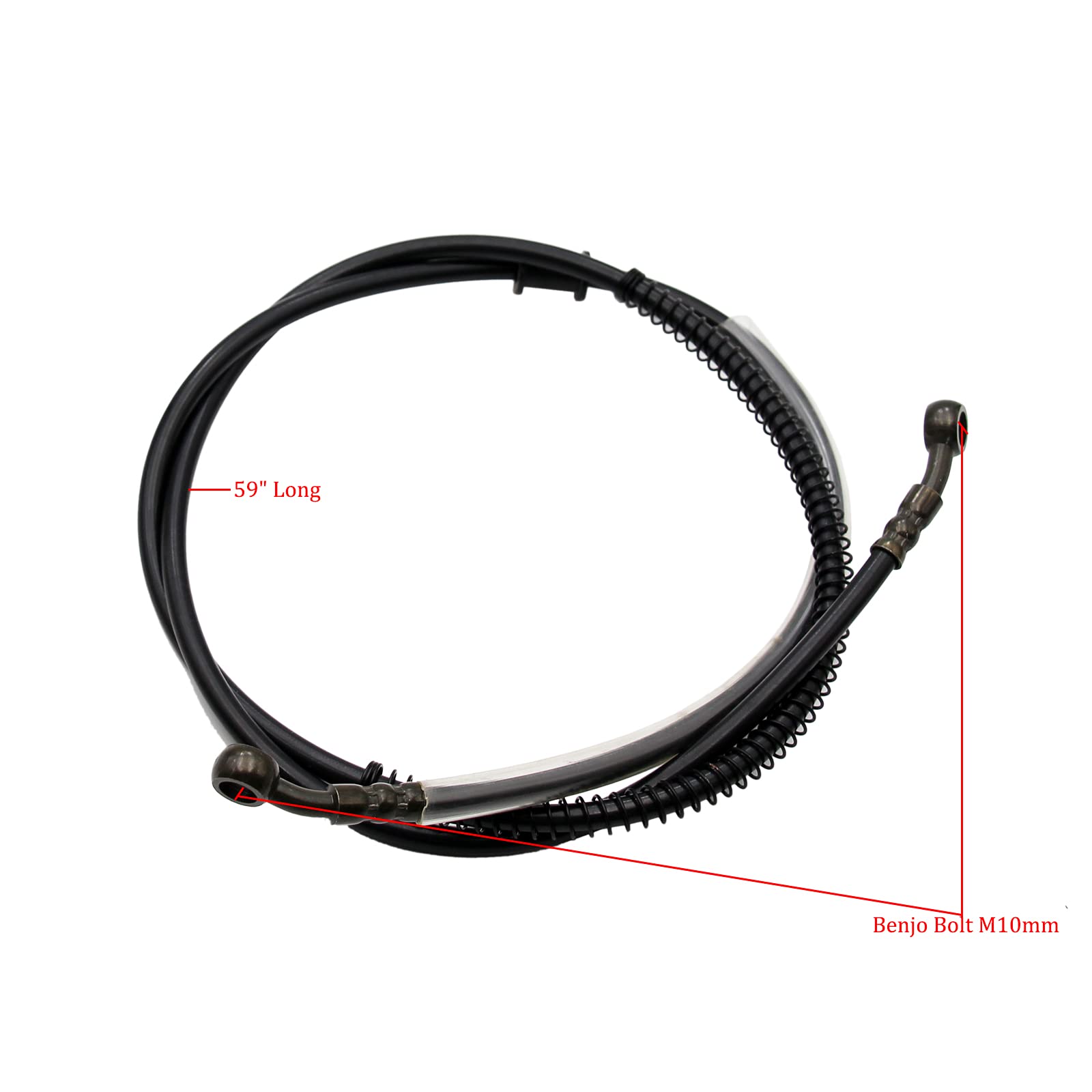 10mm Banjo Bolt 2200mm Hydraulic Brake Hose Line Cable Quad Dirt Bike ATV Buggy