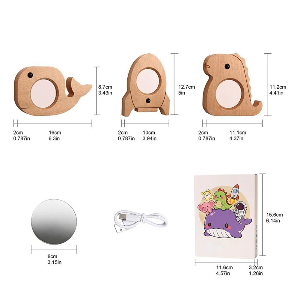 Lampada da parete in legno con Sensore di Movimento, Luce da Parete senza Fili a Batteria, Senza Allacciamento Elettrico, Luce Notte con Sensore Magnetico, Interruttore,A