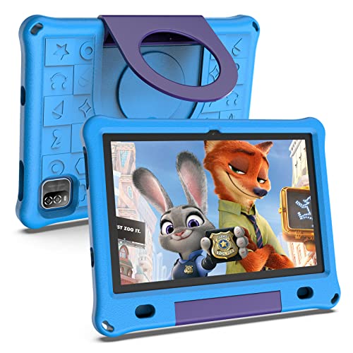 Tablette pour enfants bleue le cadeau d'anniversaire idéal avec support