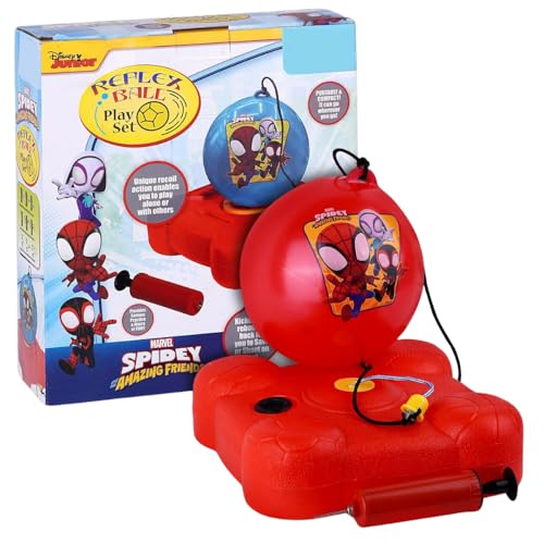 Image of Estilo Reflex Soccer Playset - 3 Pcs Football Training Set for Kids | Improves Kick, Dribbling, First Touch & Skills | Football Toy Set | Ages 4+ (Spider-Man)