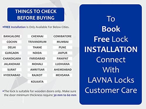 LAVNA-Smart-Door-Lock-LA28-with-Bluetooth-Mobile-App-Fingerprint-PIN-OTP-RFID-Card-and-Manual-Key-Access-for-Wooden-Doors-Black-Polished-Finish