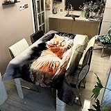 Surwin Nappe Rectangulaire Anti Tache Lavable Nappe de Table Nappes Faciles d'entretien pour Cuisine Table à Manger Décoration de Buffet (90x90cm,Chat Qui dort)