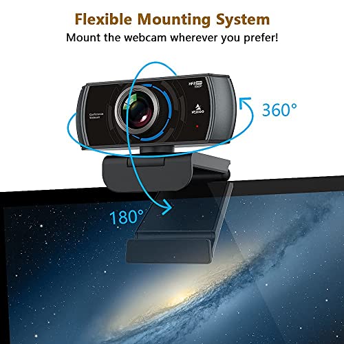 NexiGo N980P 1080P 60FPS Webcam with Microphone and Software Control, USB Computer Camera, Built-in Dual Noise Reduction Mics, 120° Wide-Angle for Zoom/Skype/FaceTime/Teams, PC Mac Laptop Desktop by NexiGo - Image 6