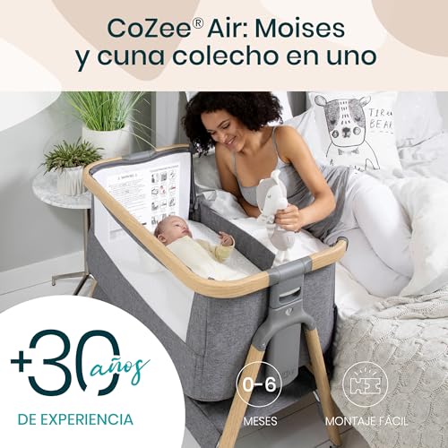 Variante de Tutti Bambini moises bebe CoZee Air - Roble y Carbón