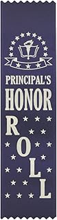 RibbonsNow Principal's Honor Roll Award Ribbons - 100 Navy Blue Bookmark Style Ribbons