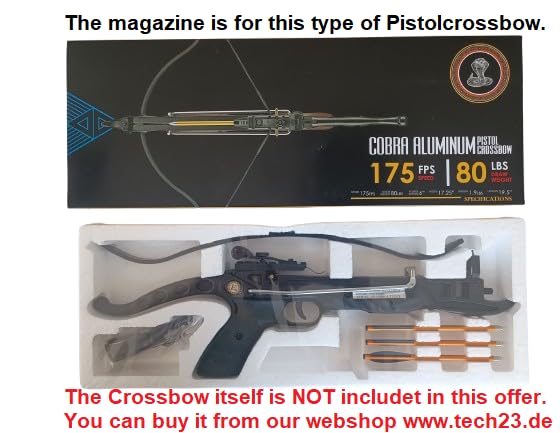 SMB T23-509 V2 multishot Magazin zum Nachrüsten der EK Archery Cobra & Armex Tomcat Pistolen-Armbrust