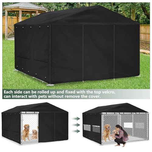 Capa para canil ao ar livre 25 cm P x 25 cm L x 15 cm A cobertura total à prova de vento anti-UV.com