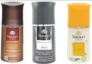 London original,Gentelman classic,English blossom Deodorant Roll-on Deodorant Roll-on - For Men & Women (150 ml, Pack of 3)