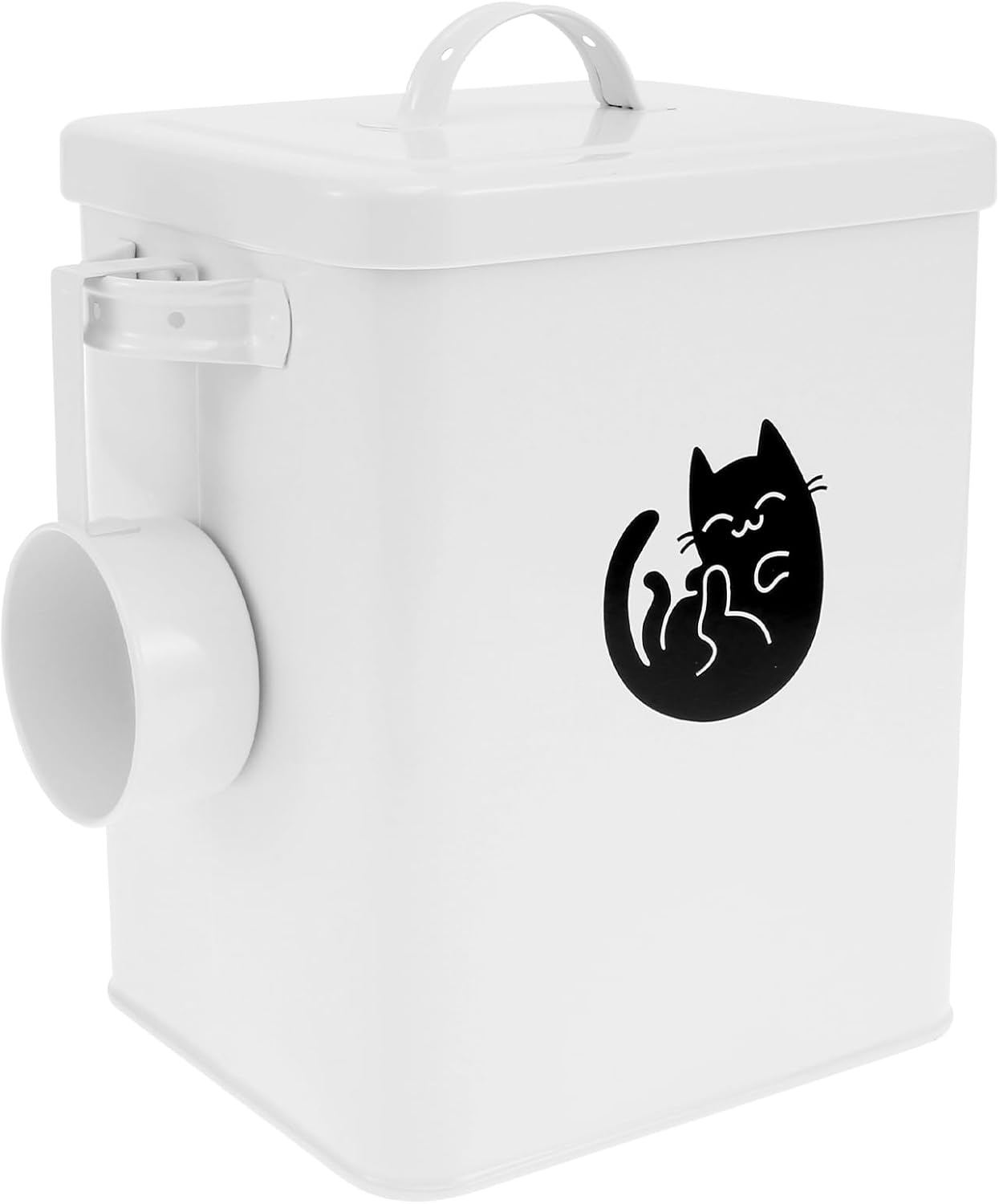 Cat Food Container, Dog Treat Holder Large, Metal Pet Food Container, Sturdy Thickened Tin Pet, Food Storage Bucket, Cat Treat Container Bucket Lightweight Storage Bucket Suitable for Dogs