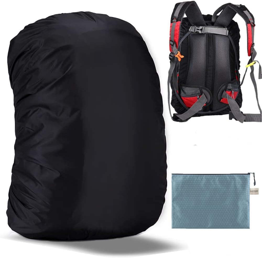 Waterproof Backpack Rain Cover with Anti Slip Buckle Strap for Camping, Hiking, Traveling, Hunting, Biking, 15-80L