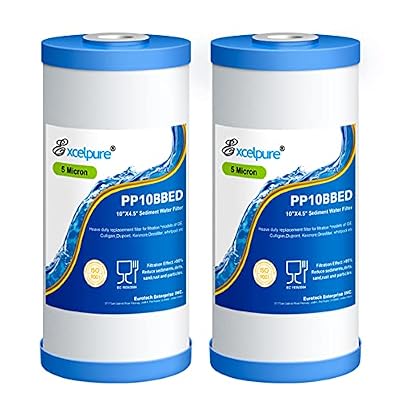 EXCELPURE Whole house 10" x 4.5" (5 Micron? Sediment Water Filter Compatible with Culligan GE FXHTC, RFC-BBSA, W50PEHD, GXWH40L, GXWH35F, GNWH38S, Dupont WFHD13001, Pentek R50-BB?2 PACK?