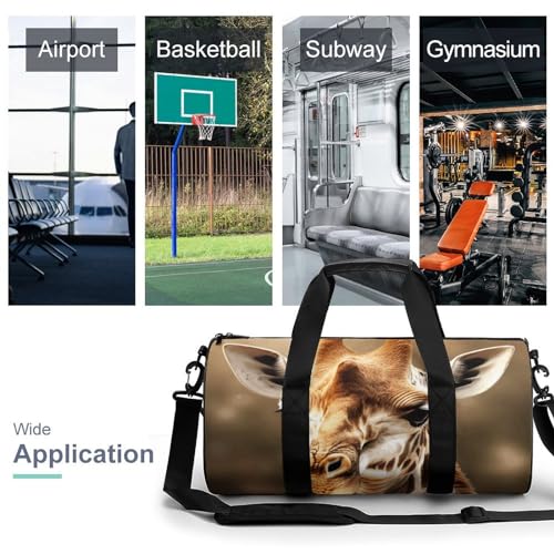 Travel Duffle Bag African Giraffe Weekender Bags for Women Large Capacity Travel Overnight Bags Foldable Carry On Tote Bags Lightweight Sport Gym Bag For Travel/Gift, 17.7in/9in/9in, white3