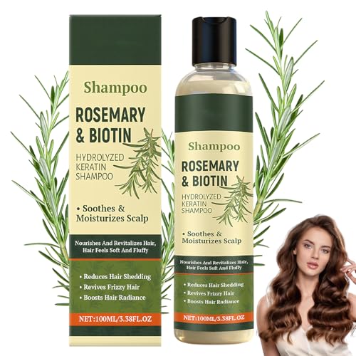 Champu Romero Champu de Romero Crecimiento Intensivo Rosemary Shampoo Nutre Profundamente Promueve La Salud Del Cuero Cabelludo y Mejora La Calidad Del Cabello Apto para Todo Tipo de Cabello 100ml