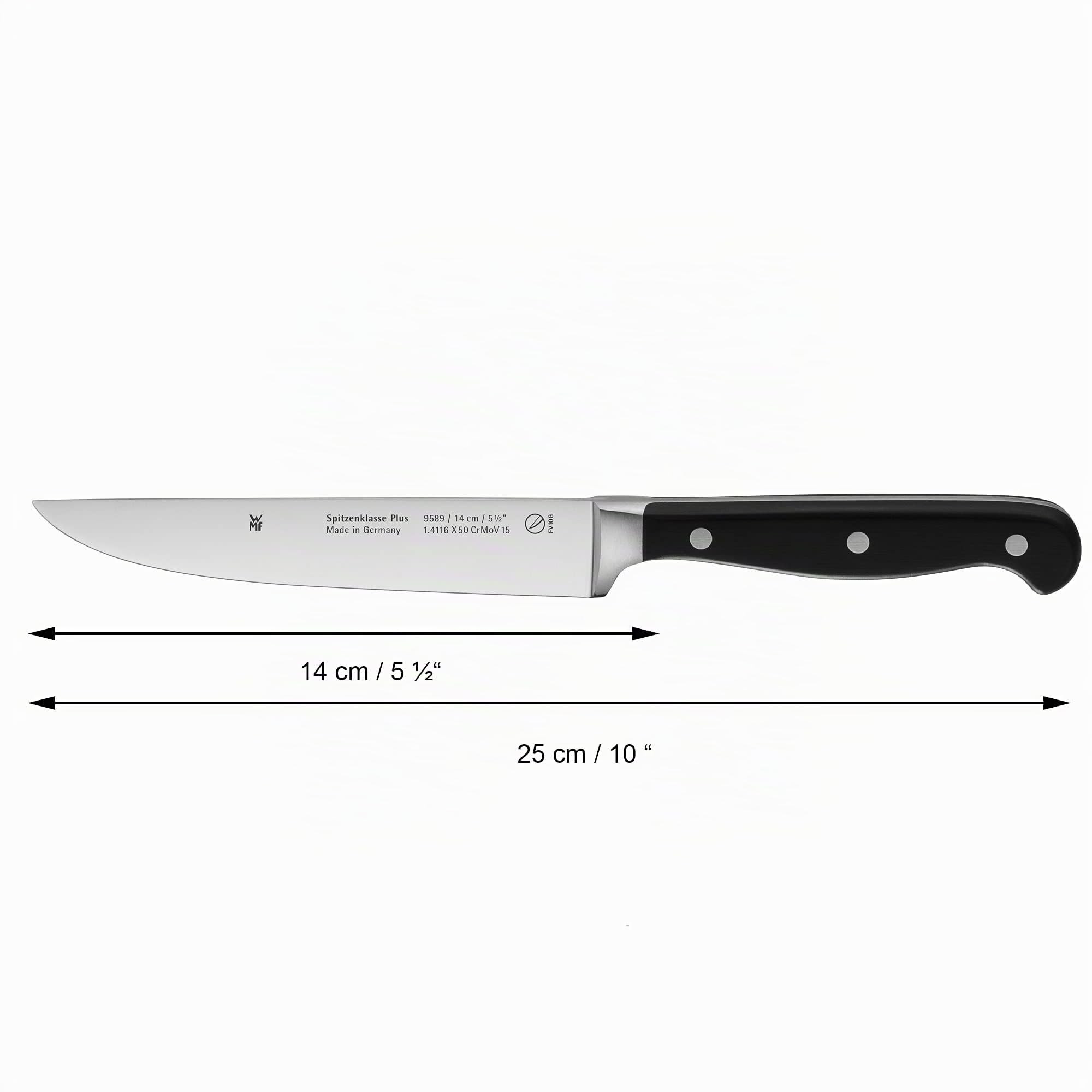 WMF Couteau de préparation Spitzenklasse Plus Performance Cut, Schwarz, 14 cm