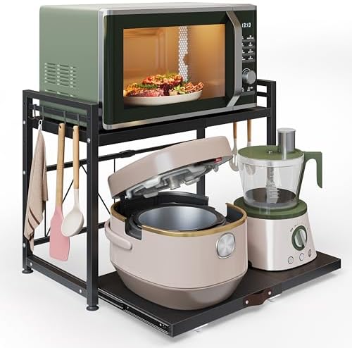 NETEL Soporte Extensible para microondas de 2 Niveles, Soporte mi...