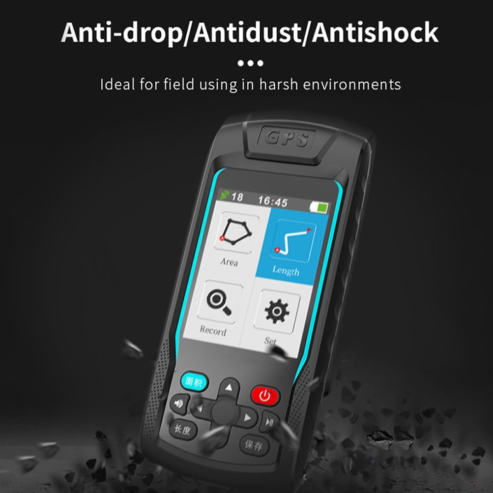 Instrumento de medición de tierra de alta precisión, medidor de área LCD portátil de 2.8 pulgadas, dispositivo de topografía de mano de 3200 mAh, diseño a prueba de golpes y caídas