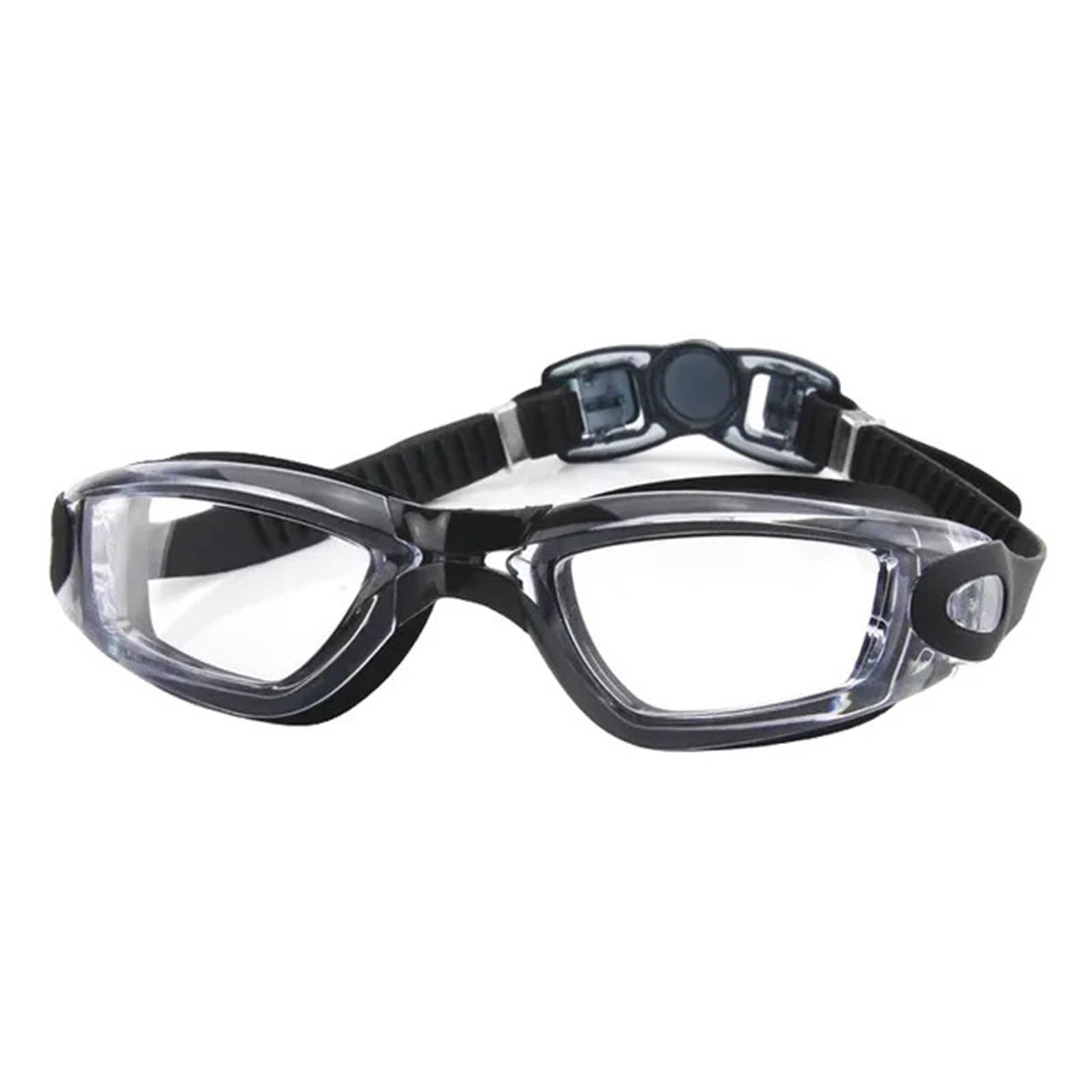 JUANYAO Schwimmbrille Professionelle Schwimmbrille Silikonbrille Damen Herren HD wasserdichte Maske Klare Linse Wassersportbrille Für Schwimmen(Black)