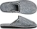 ESTRO Pantofole Ciabatte Uomo Casa Pantofola Ciabatta Vera Feltro F14 (Grigio, Numeric_45)