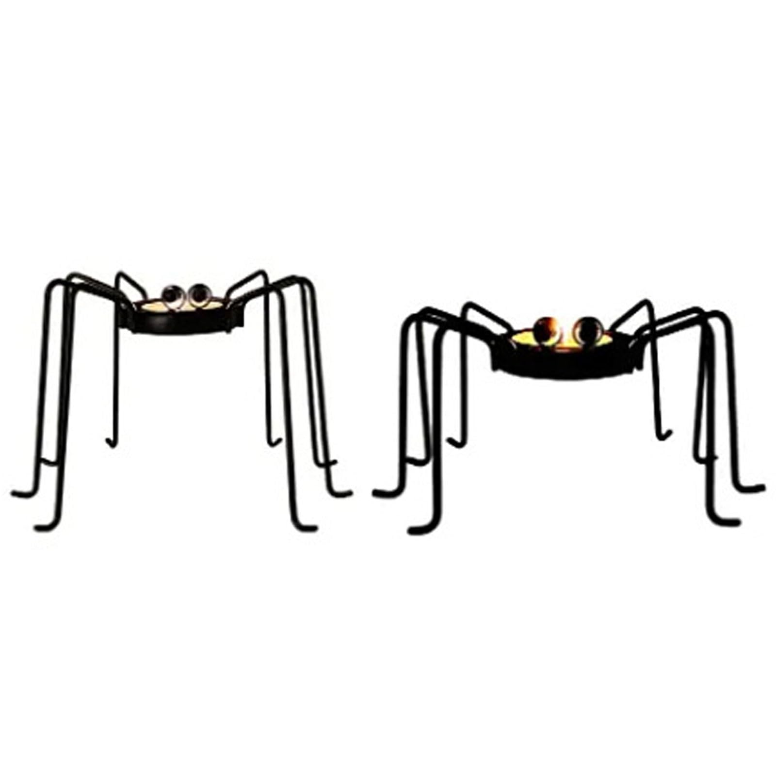 Yhplxyuus Spiders Tealight Holders, Candlestick Halloween Holders Decorative Tealight Candled Holder Home Decors Halloween