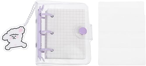 Gadpiparty 1 juego de mini cuaderno, mini bolsillos para carpeta, bolsillos pequeños, carpeta de presupuesto, mini carpeta transparente, linda