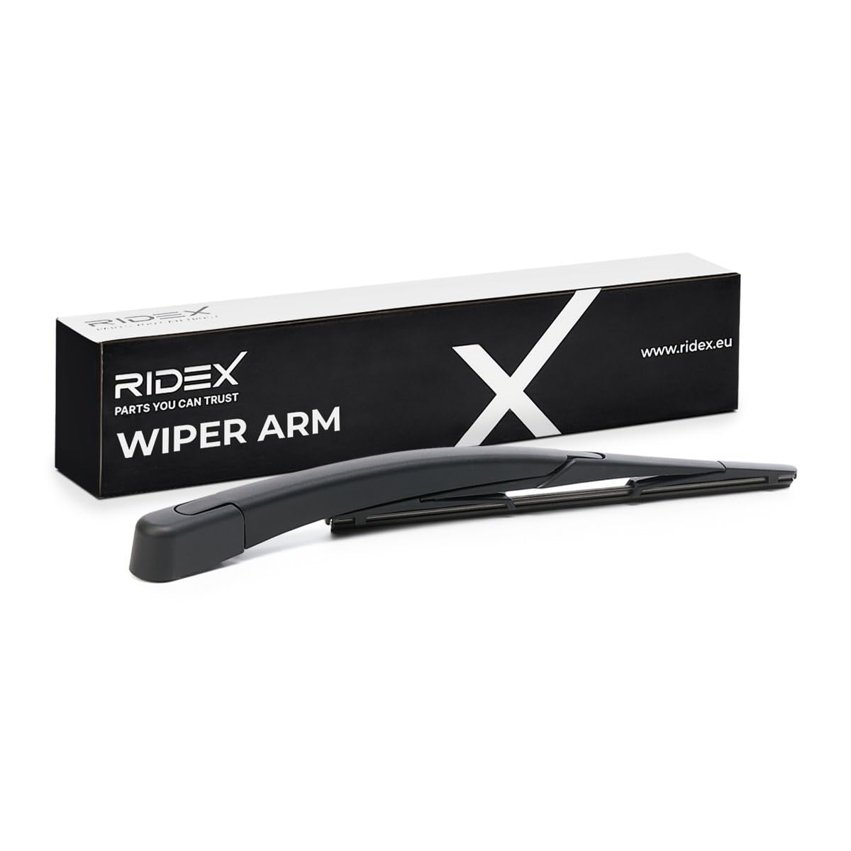 RIDEX 301W0133 Brazo del limpiaparabrisas lavado de parabrisas con caperuza con limpiaparabrisas incorporado Compatible con FORD Fiesta Mk6 Hatchback CB1, CCN, JA8, JR8