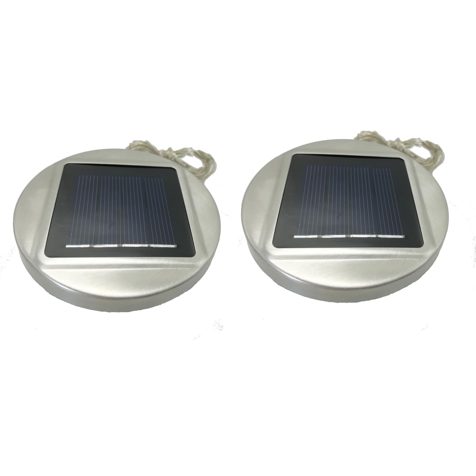 Zanthicia 2PCS Round Replacement Solar Light Tops 8cm for Lanterns LED ABS Replacement Solar Panels for Garden Lights Outdoor, 20 Colored Lights（2）