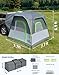 JOYTUTUS Dual-Use SUV Tent, SUV Tents for Camping with Rainfly, Strong Four Steel Frame Poles, 4-6 Person Car Tent with Ventilated Double Door Design, Movie Screen, Fit for SUV CUV Van