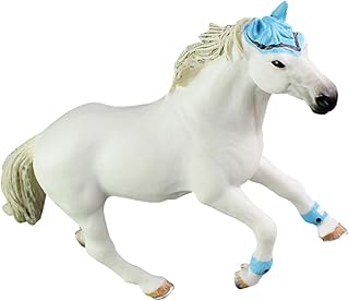 Milisten Lifelike Simulation Horse Model Toy for Children, Realistic White Quarter Horse Figurine Animal Model for Educati...
