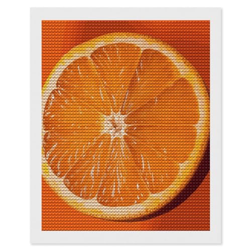 Peinture diamant orange pour illuminer votre salon avec art DIY