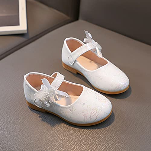 EnJoCho Girls Summer Spring Shoes Fashion Children Girls Casual Shoes Flat Bottom Lightweight Pearl Ribbon Flower Sandals4