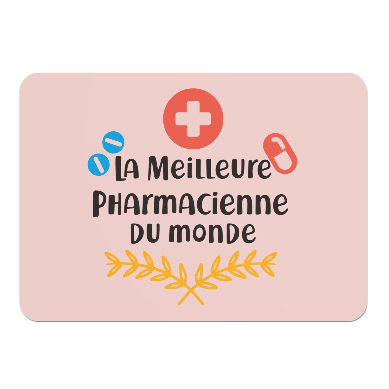 Set de table en liège rose décoration cuisine pharmacienne 4 pcs
