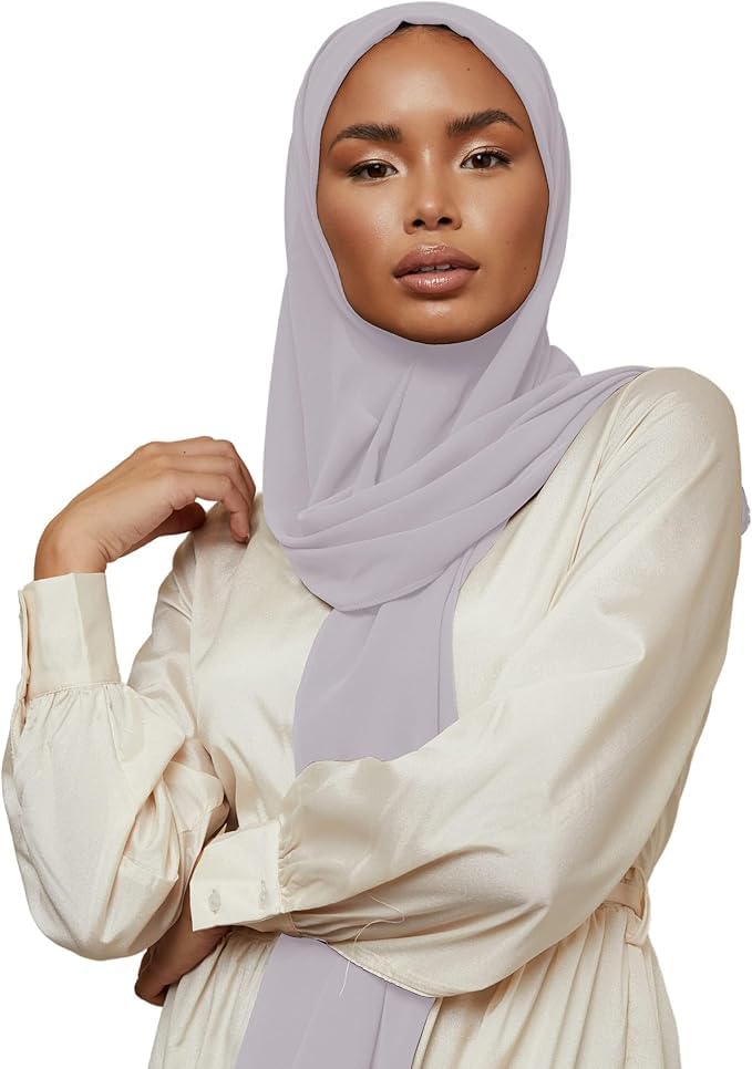 VOILE CHIC Luxury Chiffon Hijab Scarf for Women - Made in Turkey - Islamic Head Scarf Wrap for Muslim