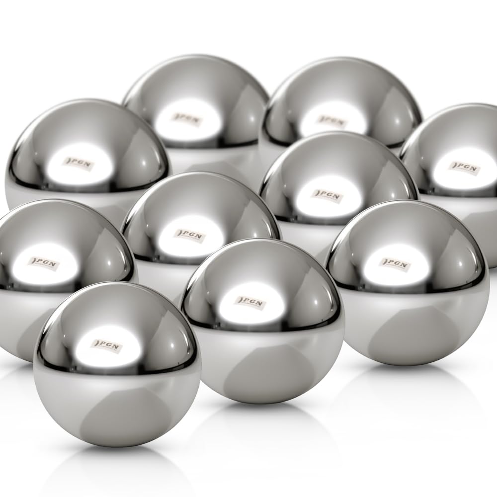 View 1 of (10 Pieces) PGN - 1/2" (0.5") Inch AISI 440 Stainless Steel Bearing Ball G25 Precision