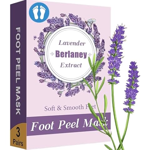 【FDCA Certified】 Foot Peel Mask - Pro Callus Remover with Lavender Extract for Rough Cracked Dry Feet-Dead Skin Remove, 3Pairs Cover